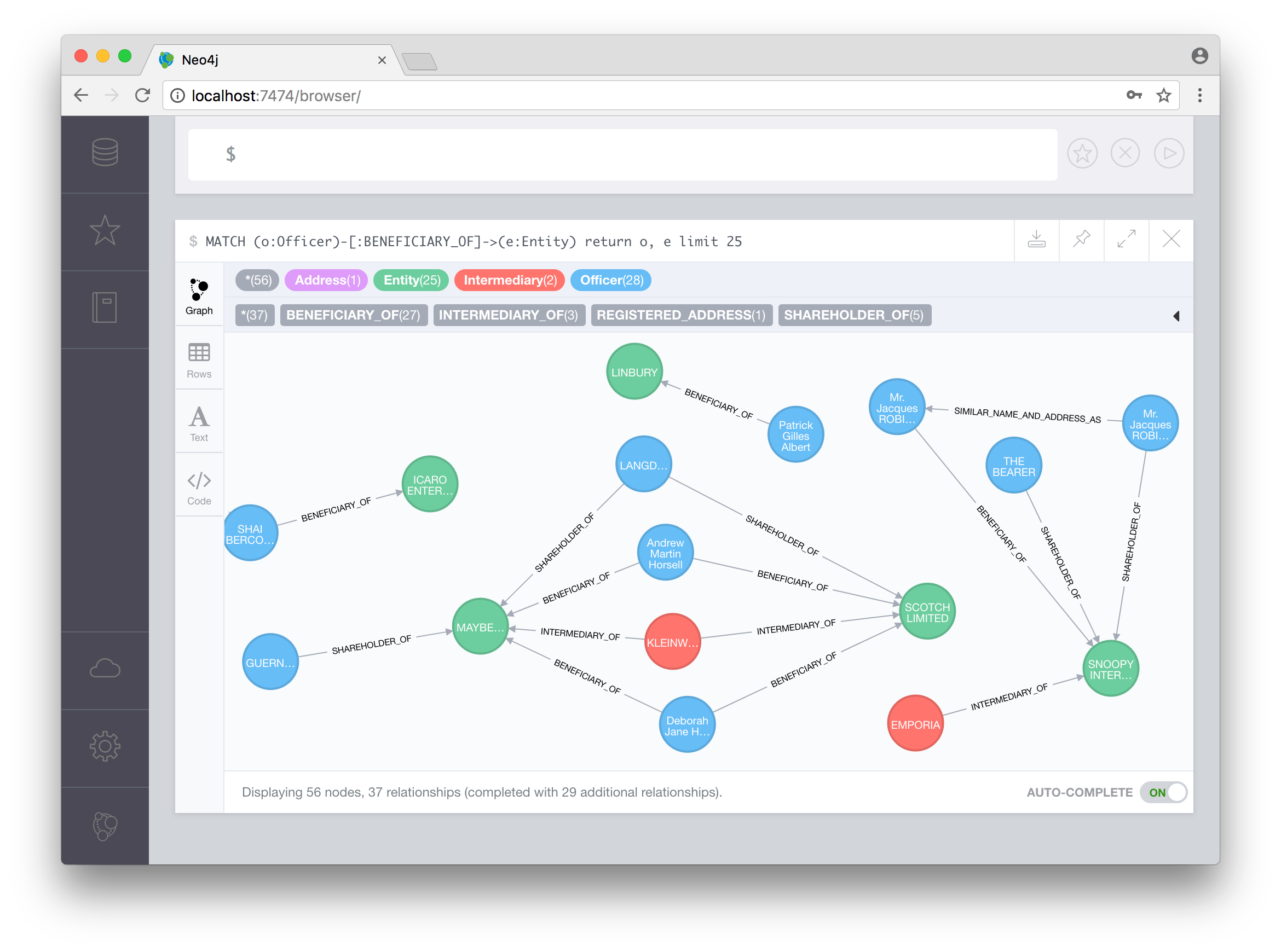 neo4j browser
